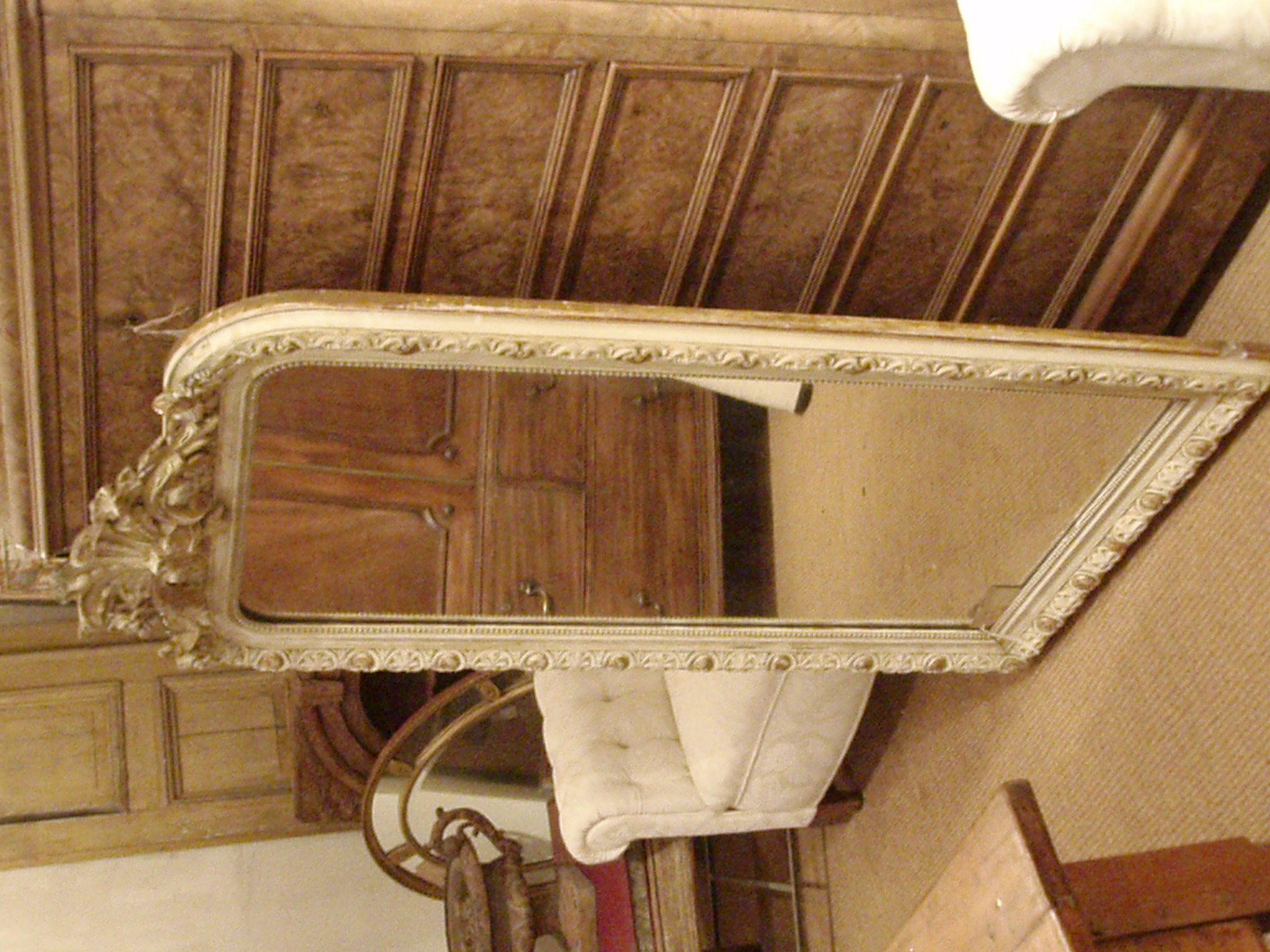 Large white and gilt distressed French mirror – Gilli Hanna Decorative ...
