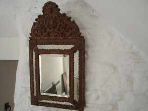 brass cushion mirror